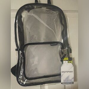 Eastsport Clear Backpack with‎ Black Trim! NWT!